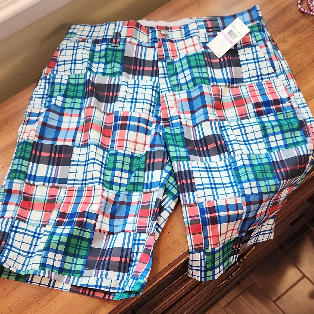 Callaway Blue and Green Plaid Shorts